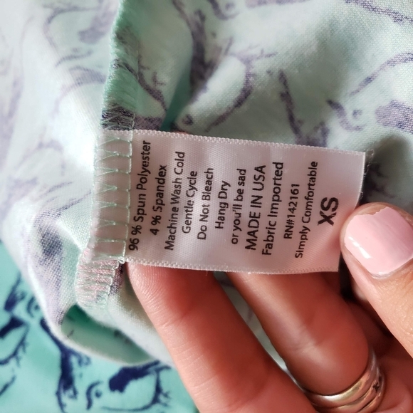 LuLaRoe XS Blue Midi Skirt Navy Birds Sparrows Pink Novelty Print Circle Skater - Picture 5 of 7